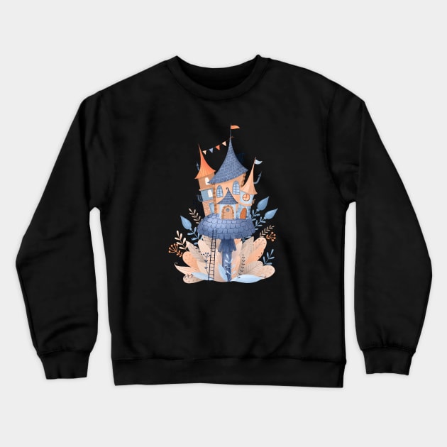 Fairy castle Crewneck Sweatshirt by Elena Amo